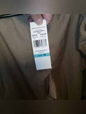 Alfred Dunner Tan Classic Fit Pants